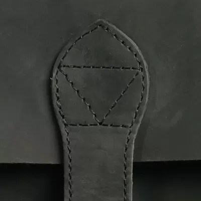 Czarna Torba do Pracy Skórzana Vintage z kieszeniami i klapą Outlander BL114 - 8