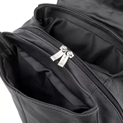 Elegancki Czarny Plecak Damski z Miękkiej Skóry Naturalnej Telimene 15 - 4 Elegancki Czarny Plecak Damski z Miękkiej Skóry Naturalnej Telimene 15 - 4