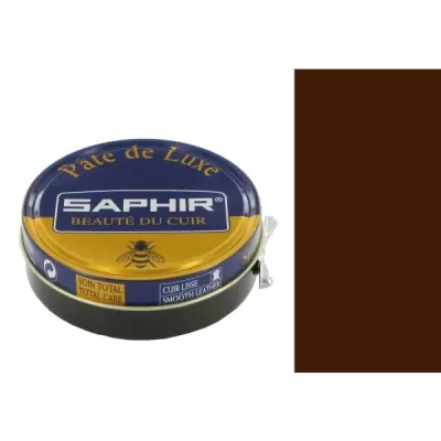 Brązowa SAPHIR BDC Pate de Luxe Pasta do butów z Woskiem Pszczelim 50ml - 2
