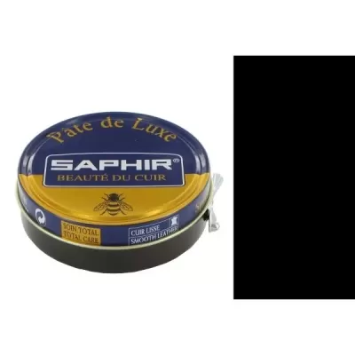 Czarna SAPHIR BDC Pate de Luxe Pasta do butów z Woskiem Pszczelim 50ml - 2 Czarna SAPHIR BDC Pate de Luxe Pasta do butów z Woskiem Pszczelim 50ml - 2
