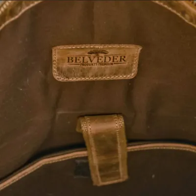 Brązowy Plecak Skórzany na Laptopa 17 cali Vintage Roll-Top BP245 - 11