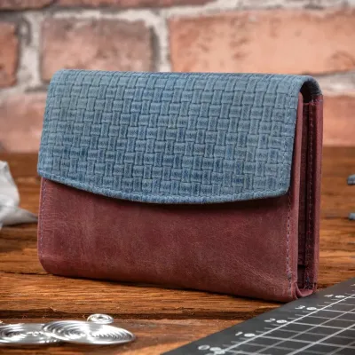 Średni brązowy Portfel damski ze Skóry Naturalnej matowej vintage LP513 - 1