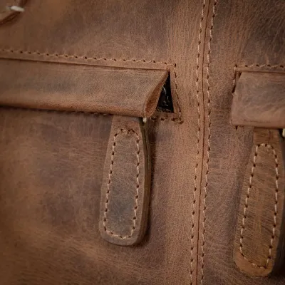 Brązowa Torba Męska Skóra Naturalna Vintage na Laptopa 15,6 Outlander BL131 - 8