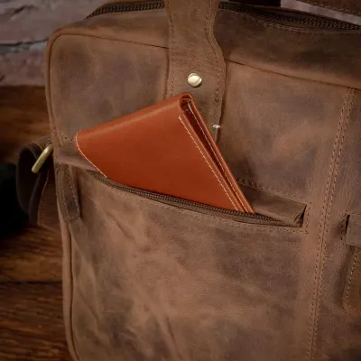 Brązowa Torba Męska Skóra Naturalna Vintage na Laptopa 15,6 Outlander BL131 - 9