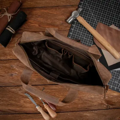 Brązowa Torba Męska Skóra Naturalna Vintage na Laptopa 15,6 Outlander BL131 - 7