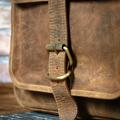 Tornister Plecak Skórzany Vintage Unisex na Laptopa 15,6 brązowy Outlander BT09SBH - 12