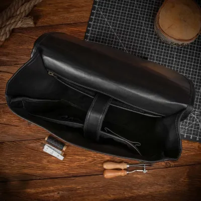 Tornister Plecak na Laptopa 17,3 Skórzany Vintage Unisex czarny Outlander BT09GA