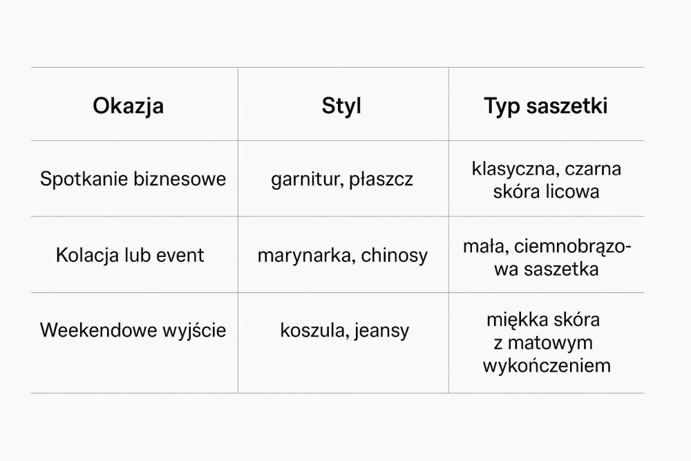 Do czego pasuje saszetka meska