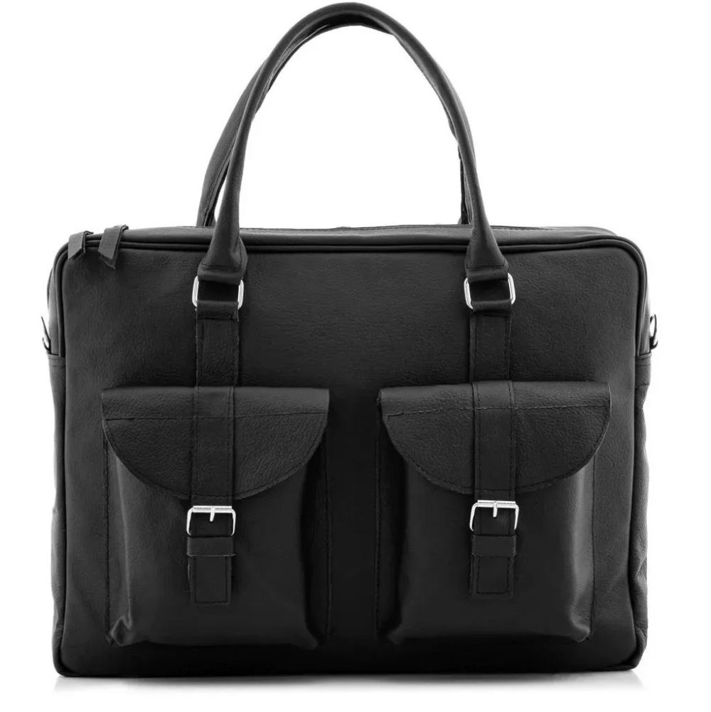 czarna torba na laptopa skorzana bvl92