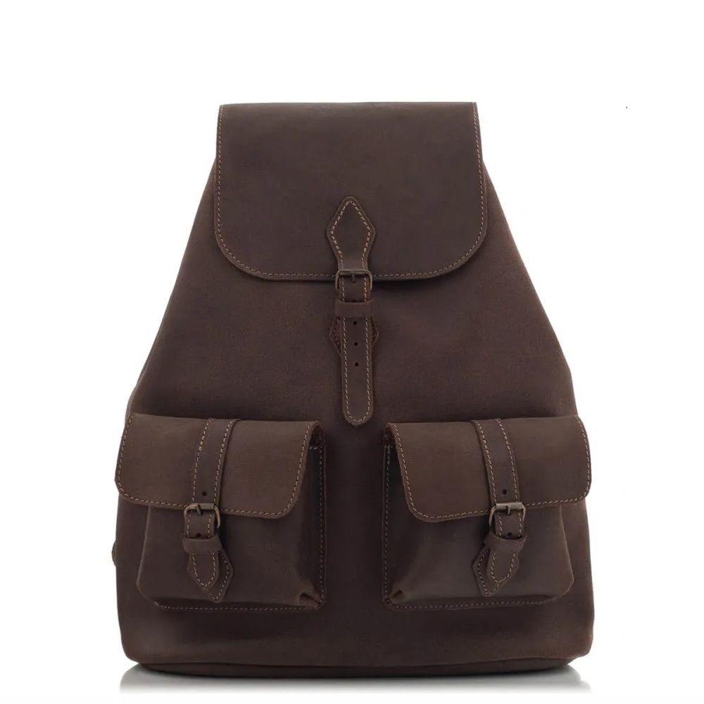 skorzany plecak meski vintage ciemnobrazowy outlander z71