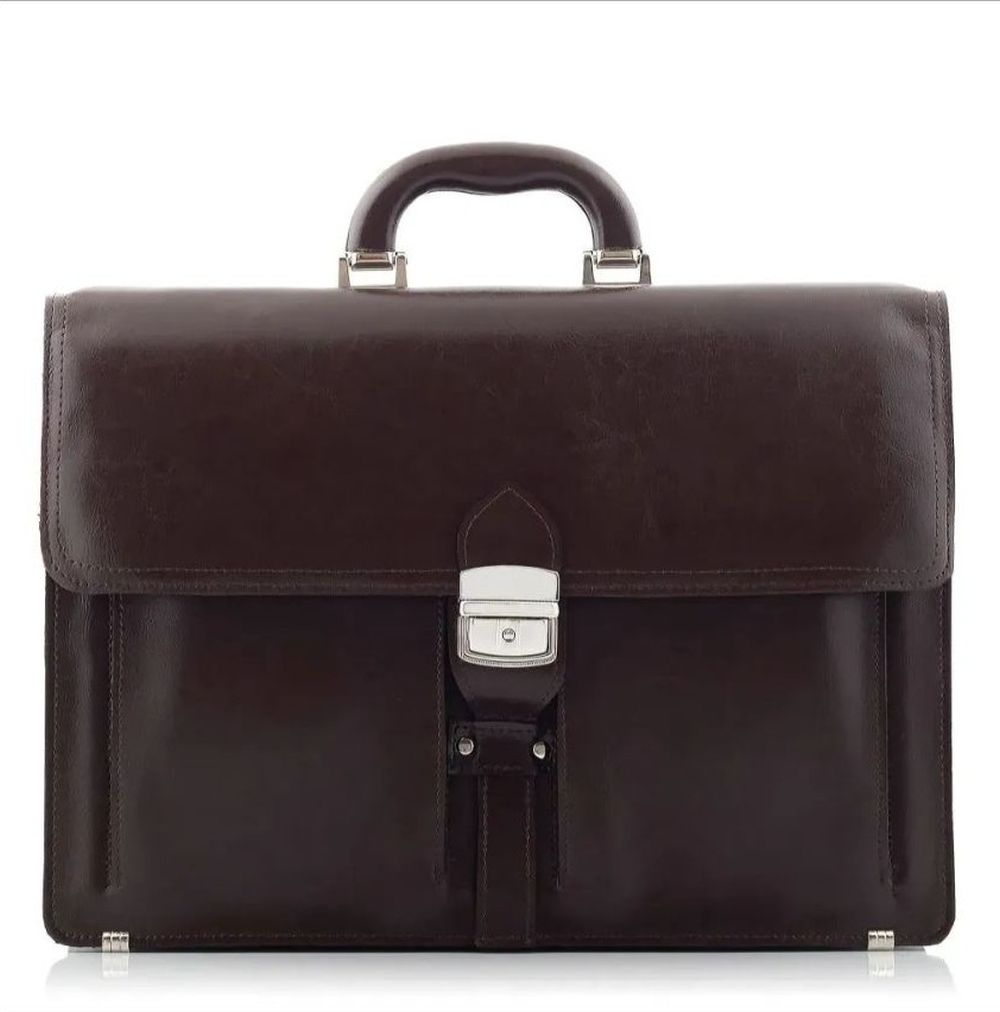 teczka meska ze skory naturalnej brazowa bn81