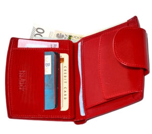 czerwony portfel