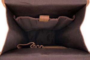 Skórzany Plecak Vintage na Laptopa Brązowy Outlander BTM7